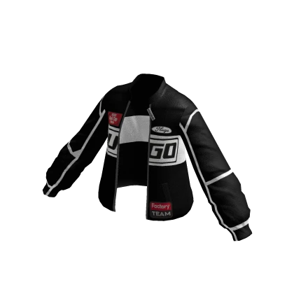 HUGO Oversized Black Detailed Leather Jacket