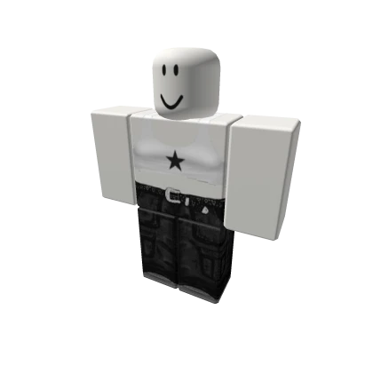 y2k star black cargos outfit vamp swag grunge emo