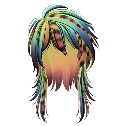 rainbow vkei raccoon hair (1.0)