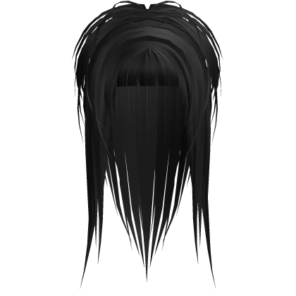 Wispy Messy Spikey Emo Goth Hair Black