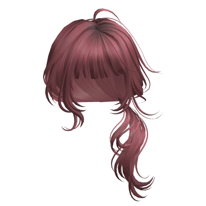 Dark Pink Low Ponytail