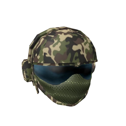 Green Camo Mesh Military Mask Army Navy Helmet