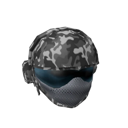 Gray Camo Mesh Military Mask Army Navy Helmet