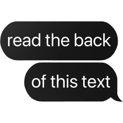 read the back of this text good boy text