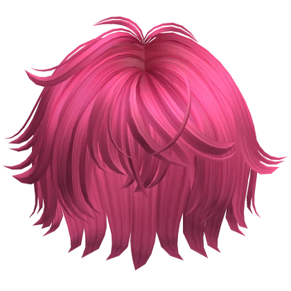 Messy Overgrown Anime Boy Hair (Hot Pink)