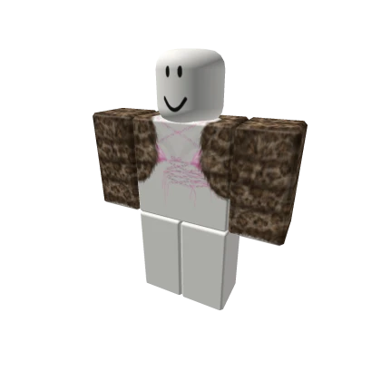 gyaru leopard fur jacket pink top