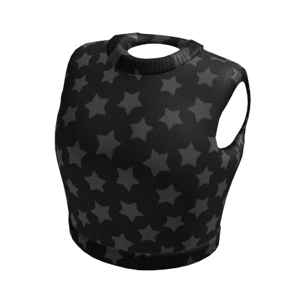 black stars sweater tank top