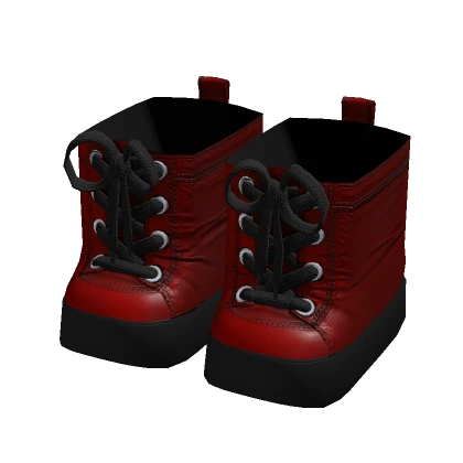 Platform Laceups Red