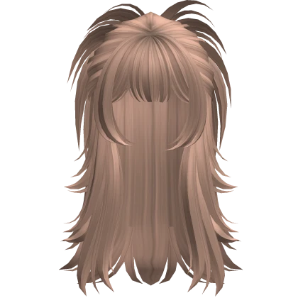 (PBR) ☆ Y2K Spikey Half Up Hair (Milktea)