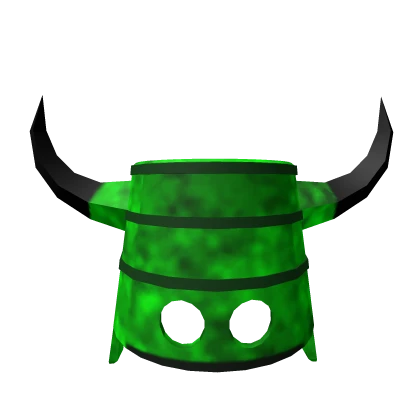 Green Bucket with Horns