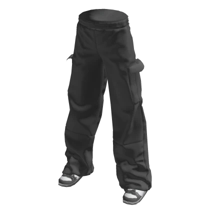 Gray Y2K Cargos with Sneakers