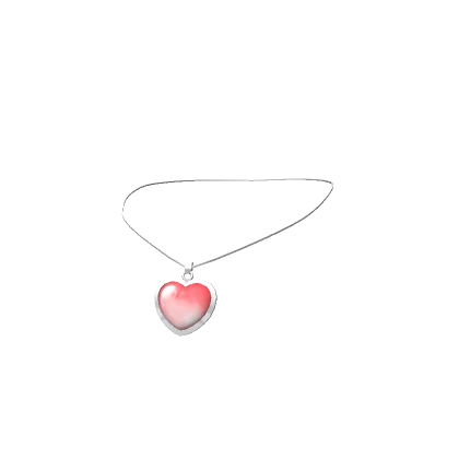 Heart Gem Necklace (Pink & Silver)