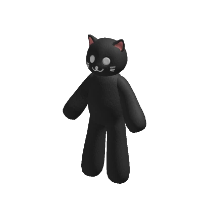 Big Black Plushy Cat Suit Plush Costume