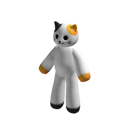 Big White Plushy Cat Suit Plush Orange Costume