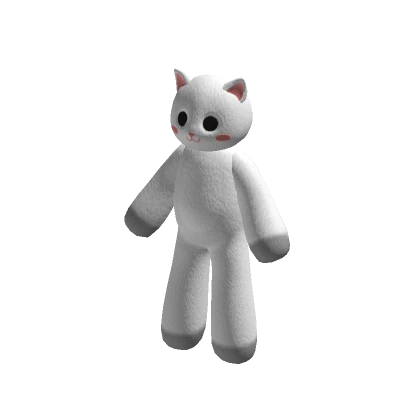 Big White Plushy Cat Suit Plush Costume