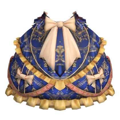 ✨Gothic Rococo Train Back Bustle Skirt-Royal Blue