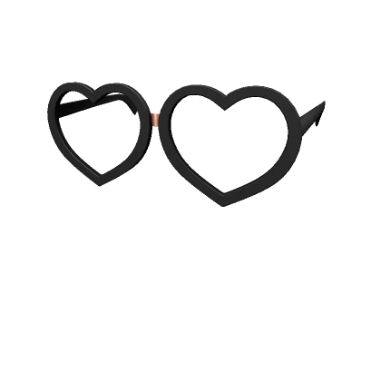 Jennifers Heart Glasses - Glassless - Black