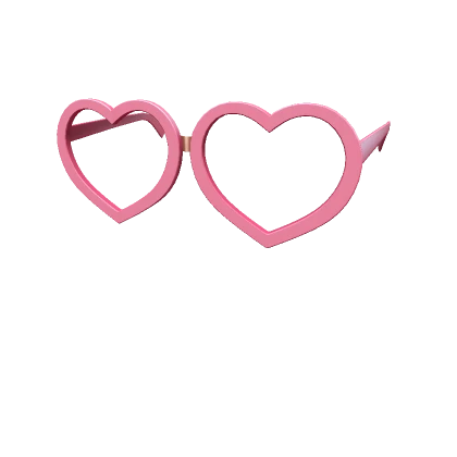 Jennifers Heart Glasses - Glassless - Pink