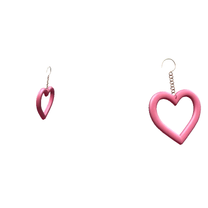 Jennifers Heart Earrings - Pink