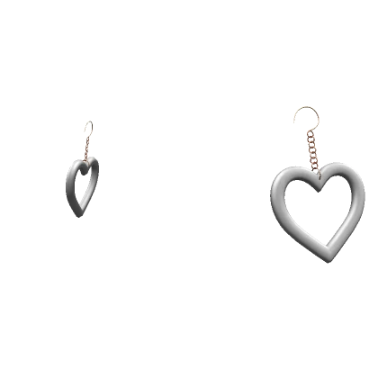 Jennifers Heart Earrings - White