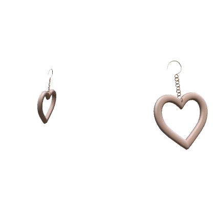 Jennifers Heart Earrings - Cream