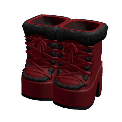 Fur Boots Red