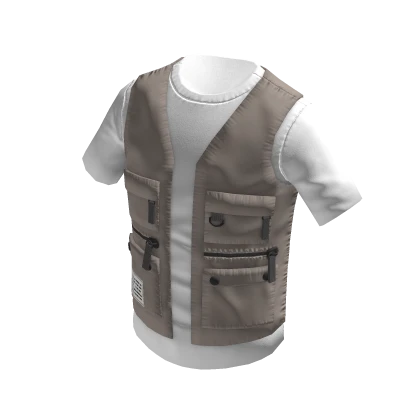 Multi-pocket vest : Beige