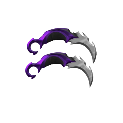 Holdable Purple Dual Karambits 