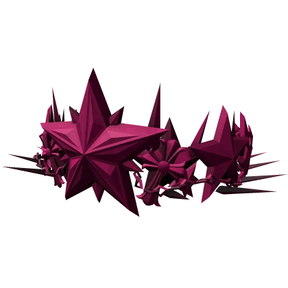 (⌛) HOT PINK CHROME KING STAR CROWN
