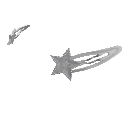 Y2K Aesthetic Star Hair Clips Silver