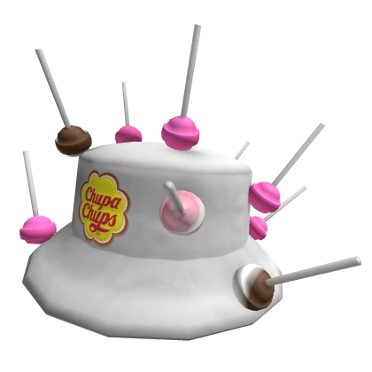Chupa Chups White Lollipop Bucket Hat