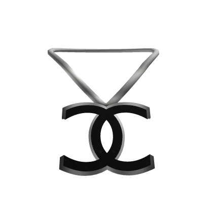 Silver Chanel Luxury Necklace - in black