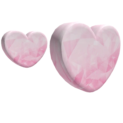 Crystal Heart Headphones Light Pink