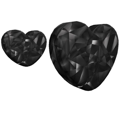 Crystal Heart Headphones Black