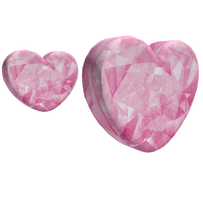 Crystal Heart Headphones Pink