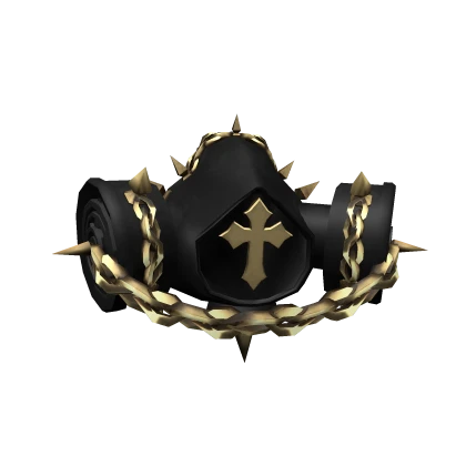 Punk Gas Mask Gold and Black