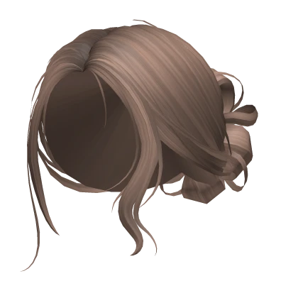 Light Brown Messy Low Bun