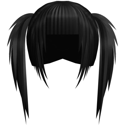 black blunt choppy scene emo pigtails