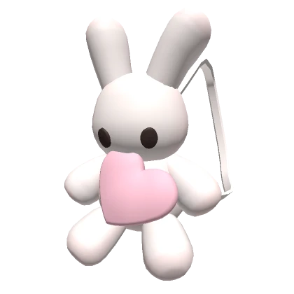 1.0 Valentine's Day Bunny Plushie Backpack (Pink)