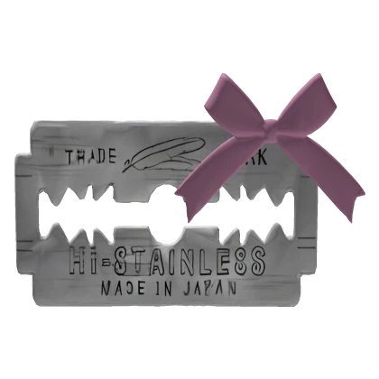Razor with pink bow