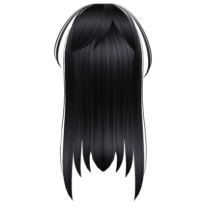 † : long horror protagonist emo hair - blue black