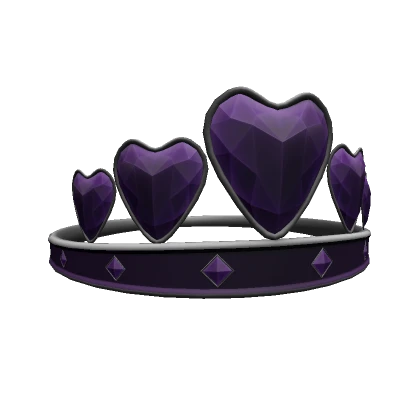 Purple Jeweled Heart Tiara