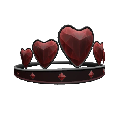 Scarlet Jeweled Heart Tiara