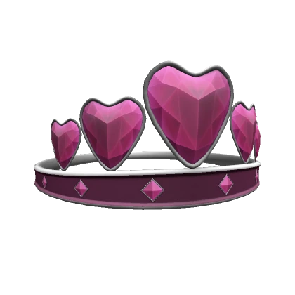 Pink Jeweled Heart Tiara