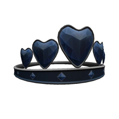 Blue Jeweled Heart Tiara