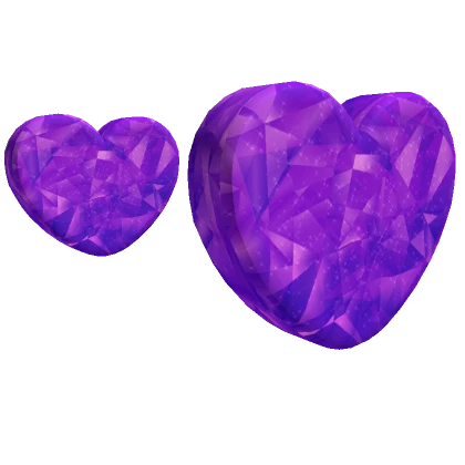 Crystal Heart Headphones Purple