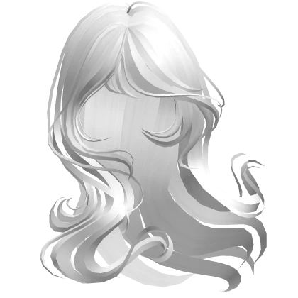♡ Windy Flowing Celestial Hair in White