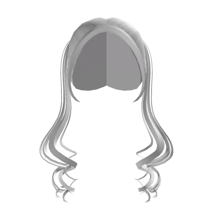 cutesy flowing swirly pigtails in white