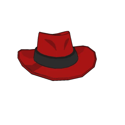 Cartoony red cowboy hat