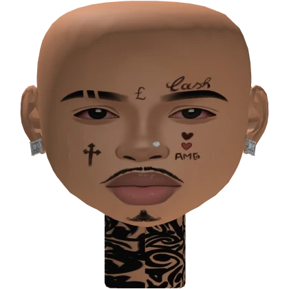 GANGSTER BOY FACE MESH MAKEUP TATTOO KID HEAD